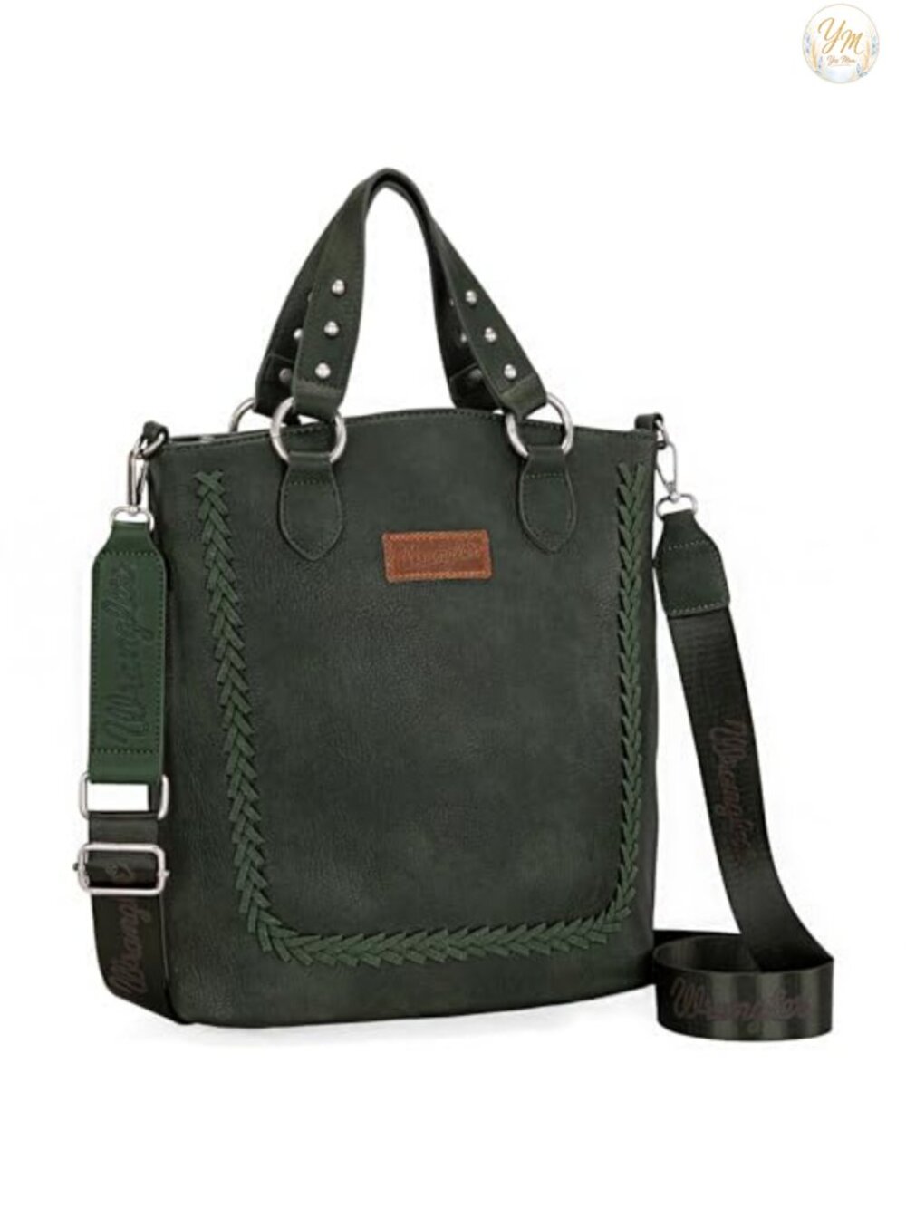 Wrangler Large Tote Bag Vegan Leather Crossbody Purse Convertible Satchel